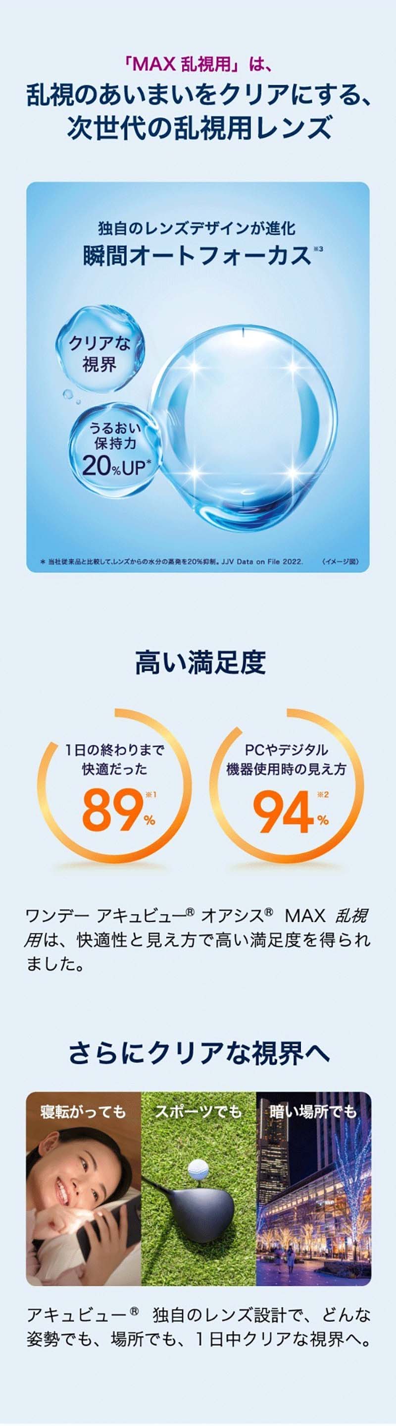 ワンデーアキュビューオアシスMAX乱視用説明画像