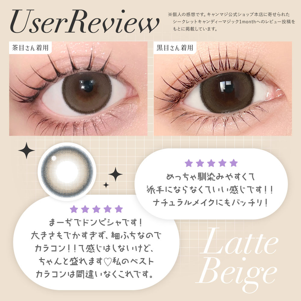ラテベージュ装用画像