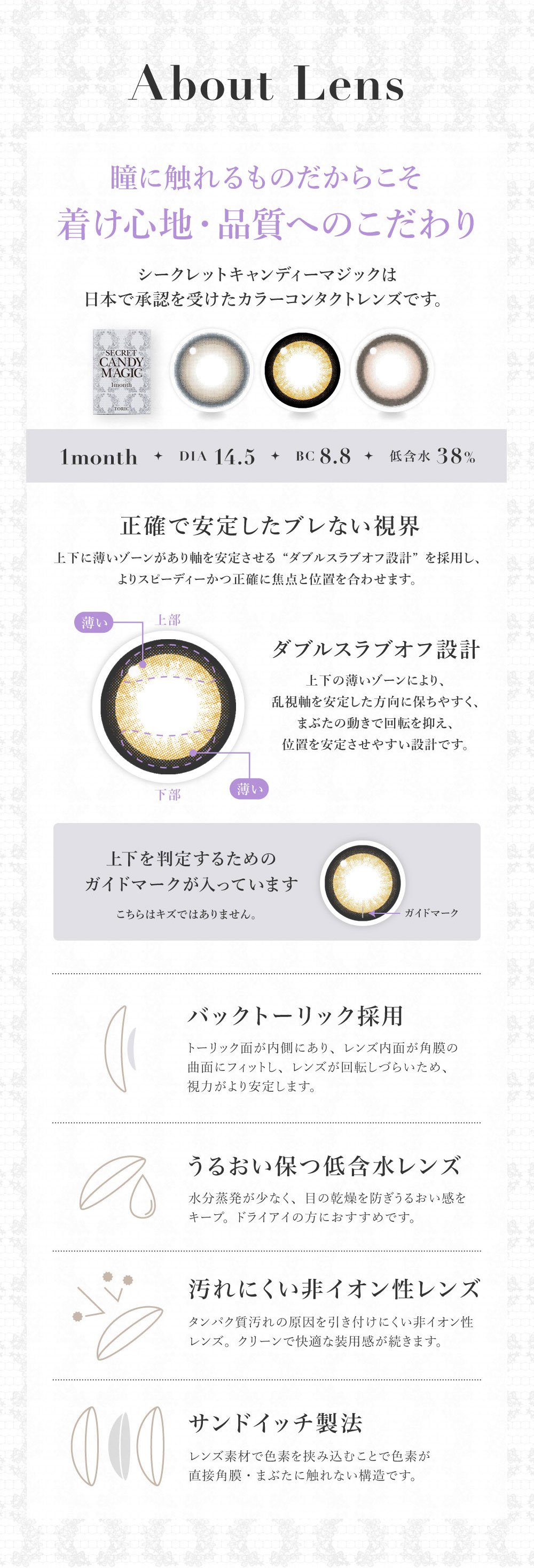 シークレットキャンディーマジックトーリックワンマンス｜乱視用