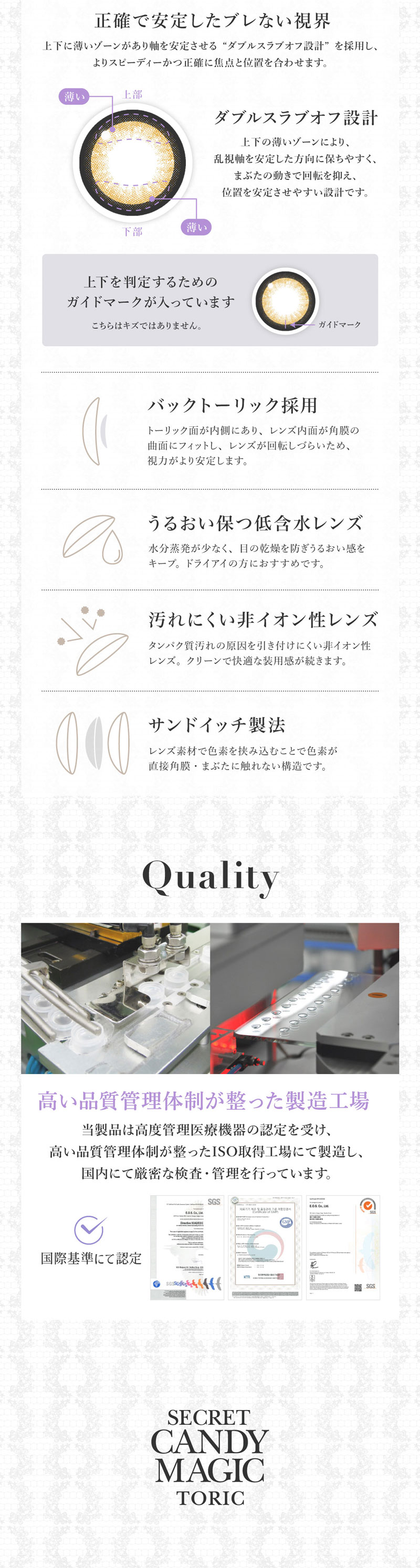 シークレットキャンディーマジックトーリックワンマンス