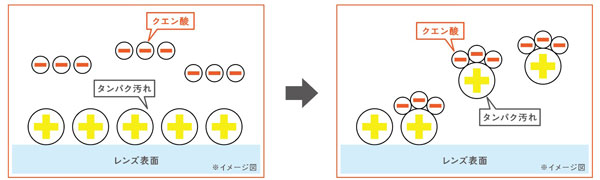タンパク汚れの洗浄メカニズム