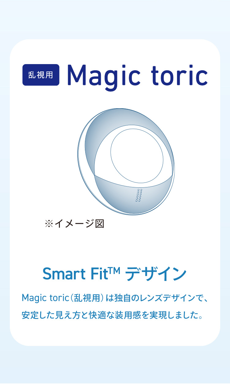 ワンデーメニコンマジックトーリック スマホ用説明画像