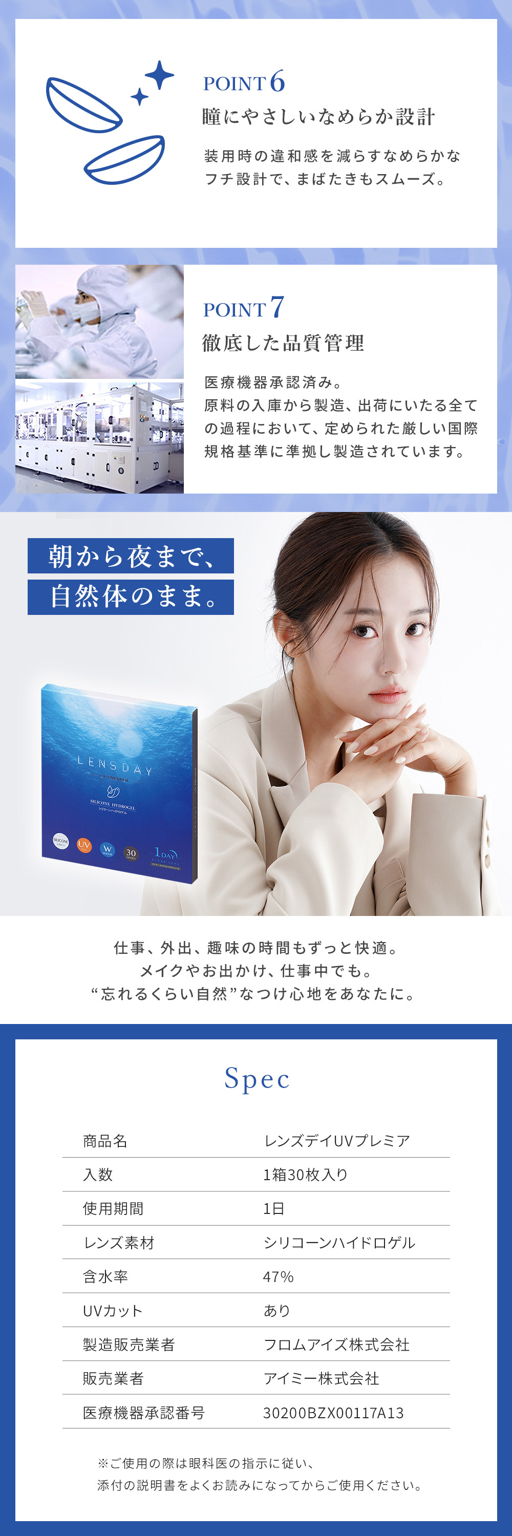 レンズデイUVプレミア説明画像