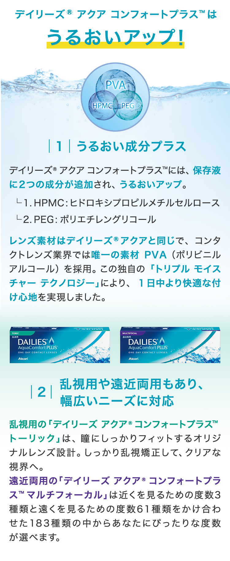 デイリーズアクア 商品説明画像