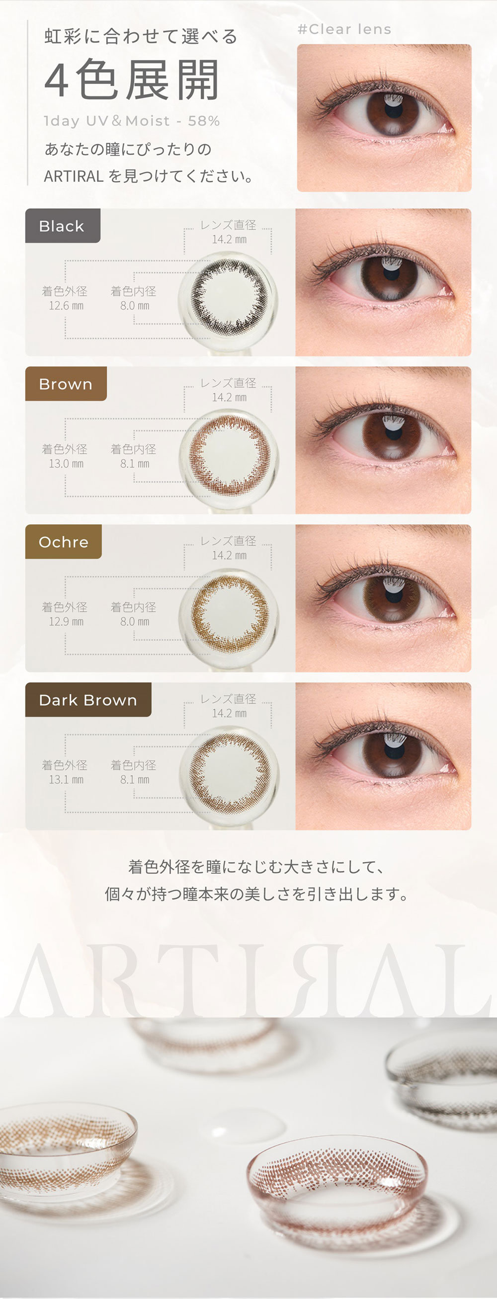 アーティラルワンデーUVモイスト58%